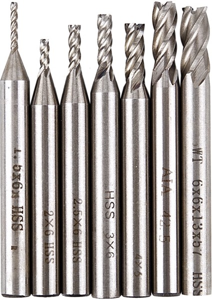 Swt 7 Adet Hss Cnc 4 Flüt End Mill Freze Kesici Matkap Ucu Seti 1.5 2 2.5 3 4 5 6mm (Yurt Dışından) fiyatları