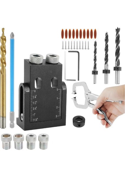 Siyah 15 Derece Açı Ağaç Işleme Delme Bulucu Ağaç Işleme Eğik Sabit Kit (Yurt Dışından)