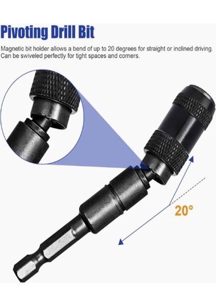 Le 2 Adet/4 Adet 1/4 Inç Shank Çelik Darbe Manyetik Döner Matkap Ucu Tutucu Manyetik Kilit ile (Yurt Dışından) modelleri