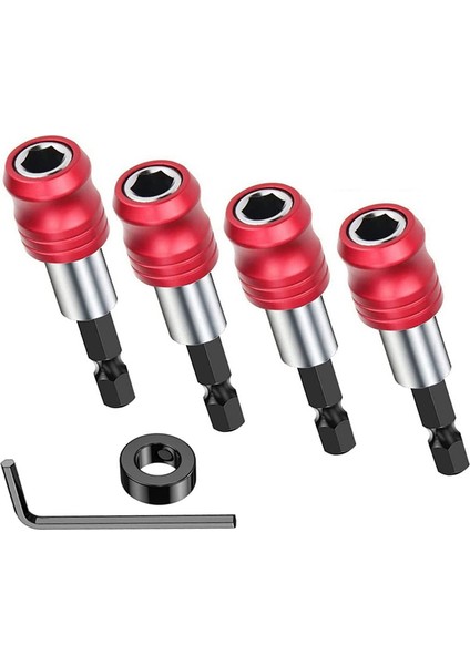 Değişim Bit Tutucu Mıknatıs Paketi 4hex Manyetik Uç Tutucu 60 mm 1/4 Inç Matkap Uçları Için Manyetik Döner Darbeli Anahtar (Yurt Dışından)