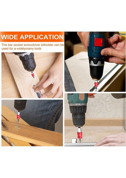 Değişim Bit Tutucu Mıknatıs Paketi 4hex Manyetik Uç Tutucu 60 mm 1/4 Inç Matkap Uçları Için Manyetik Döner Darbeli Anahtar (Yurt Dışından) fiyatları