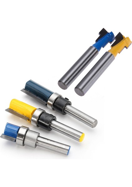 3 Adet 14 Inç Shank Alaşım Rulman Gömme Trim Desen Yönlendirici Bit Freze Kesici ve 1 Takım 14 Inç Shank T-Yuvası Kesici Yönlendirici Bit Çelik Saplı 38 Inç ve 12 Inç Uzunluk (Yurt Dışından) fırsatları