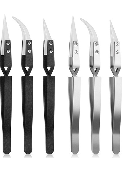 Xhhdqes 6 Adet Hassas Ters Seramik Cımbız Sivri Kavisli Uçlar Cımbız Seti Iletken Olmayan, Anti Manyetik Lehimleme Cımbız (Yurt Dışından) fiyatları