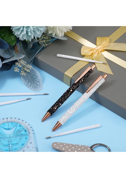 6 Parça Hava Tahliye Kalemi Vinil Için Ince Işaretleme Pimi Kalem Glitter Hava Tahliye Kalemi (Siyah, Beyaz) (Yurt Dışından) fiyatları