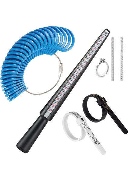 Arelene Halka Boyutu Ölçme Aleti Seti, Halka Mandrel Halka Ölçer Ölçer, Yüzük Ölçüsü Çubuğu ve Parmak Takı Yapımı Için Halka Ölçer (Yurt Dışından)