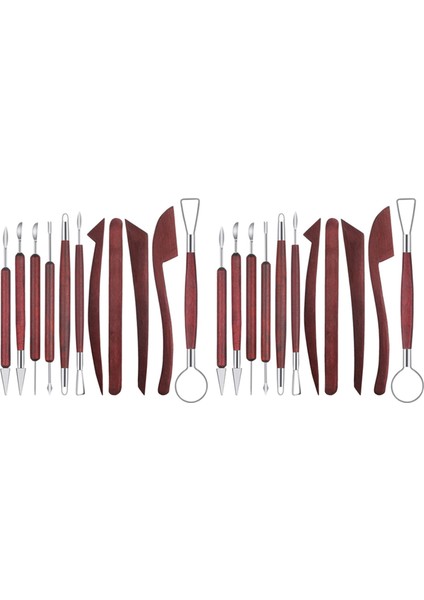 Namuny 22 Parça Kil Şekillendirici Seti Ahşap Saplı Kil Çömlek Şekillendirici Araçları Dıy Ahşap Kil Araçları Çift Taraflı Oyma Aracı (Yurt Dışından) fiyatları