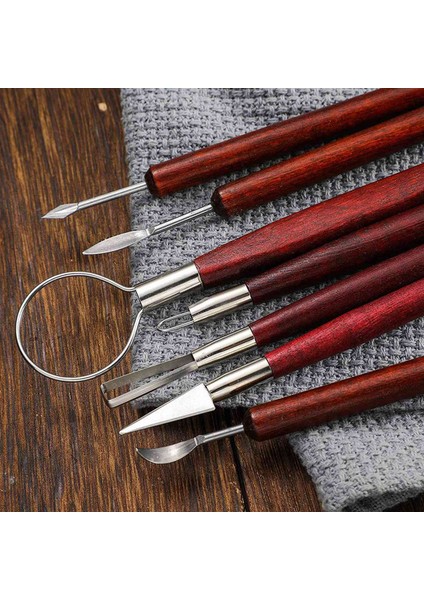 Namuny 22 Parça Kil Şekillendirici Seti Ahşap Saplı Kil Çömlek Şekillendirici Araçları Dıy Ahşap Kil Araçları Çift Taraflı Oyma Aracı (Yurt Dışından) indirimleri