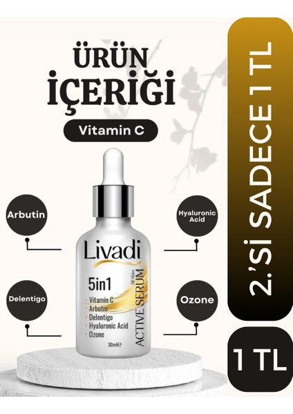 Aktif Serum Cilt Tonu Eşitleme Antiaging Leke Aydınlatıcı Nemlendirici Oxygen 30 ml