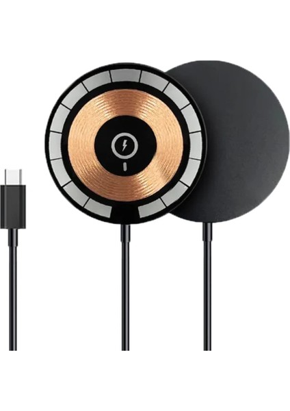 S23 Fe Uyumlu Magsafe Şarj Aleti Kablosuz Manyetik Type C 15W Siyah fiyatları