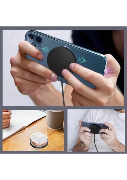 S23 Fe Uyumlu Magsafe Şarj Aleti Kablosuz Manyetik Type C 15W Siyah modelleri