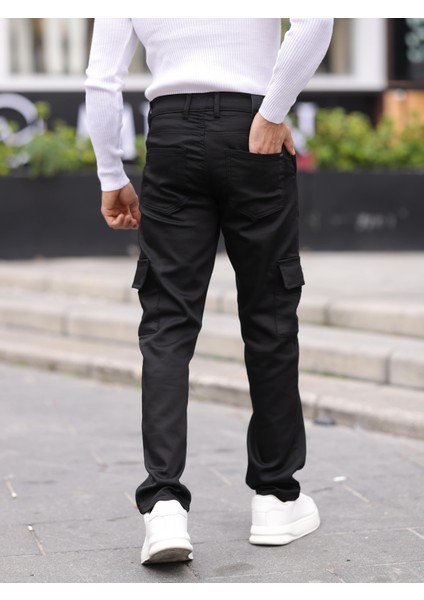 Erkek Baggy Fit Casual Jean Non-Denim Kargo Cepli Pantolon modelleri