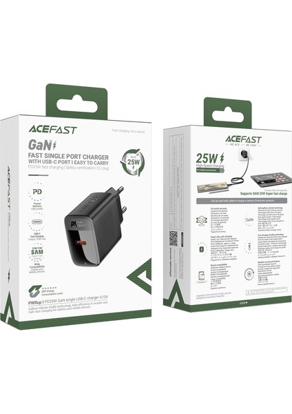 PD25W Gan Hızlı Şarj Cihazı (1xusb-C) - A104