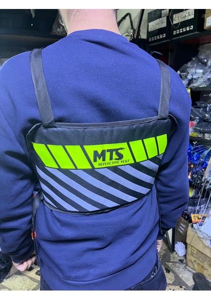 Motorcu Fosforlu Yelek Çantalı