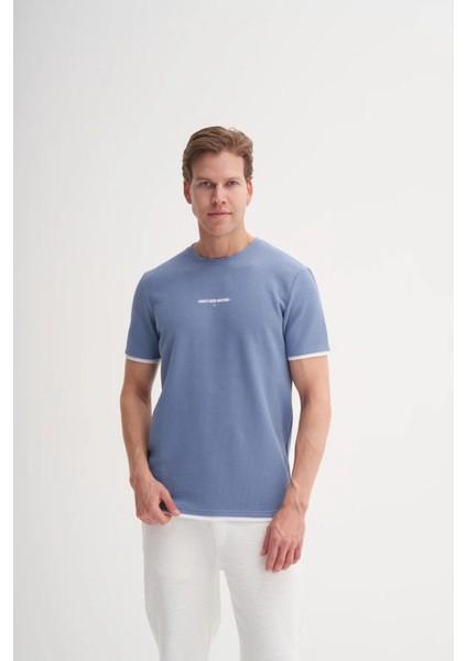 4243 Erkek Bisiklet Yaka T-Shirt
