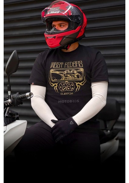 Kol Çorabı Güneş Korumalı Motosiklet Bisiklet Kol Çorabı Kolluk Beyaz