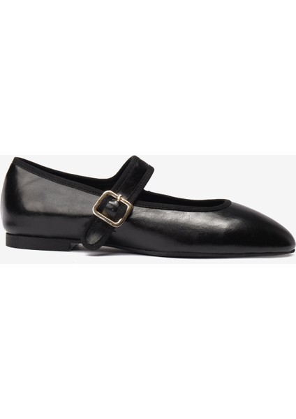 Siyah Cilt Toka Detaylı Kalın Bantlı Kadın Babet modelleri