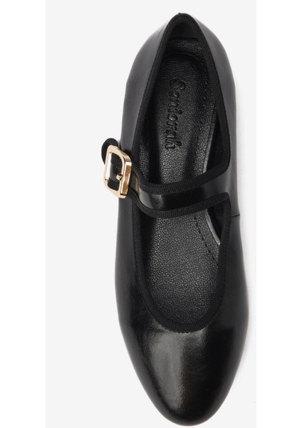 Siyah Cilt Toka Detaylı Kalın Bantlı Kadın Babet fırsatları