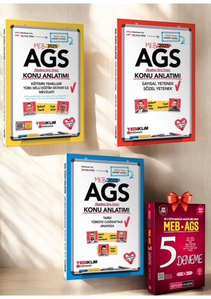 2025 Ags Sayısal Sözel Yetenek Tarih Türkiye Coğrafyası Anayasa Eğitim Sistemi-Ags Deneme Seti