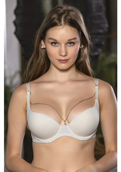 Kadın Balenli Ön Zincirli Yarım Destekli Sütyen