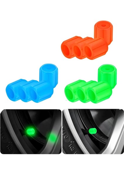 Fosforlu Sibop Kapağı 4 Lü Set Yeşil