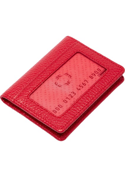 Kırmızı Hakiki Deri Unisex Kredi Kartlık - S1KK00001666-B68