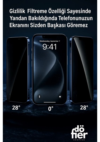 Apple iPhone 15 Pro Uyumlu Kırılmaz Cam Ekran Koruyucu + Kolay Uygulama Aparatı Tam Uyumlu fırsatları