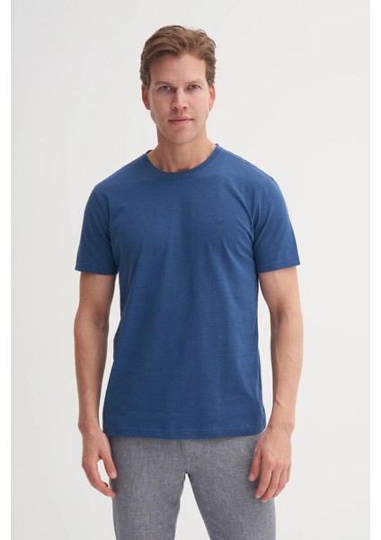 4602 Erkek Orta Bisiklet Yaka Flamlı T-Shirt fiyatları