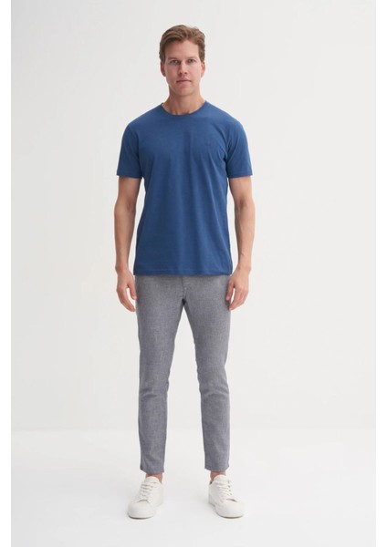 4602 Erkek Orta Bisiklet Yaka Flamlı T-Shirt modelleri