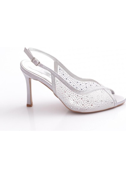 5752 Kadin Taşli Topuklu Ayakkabi