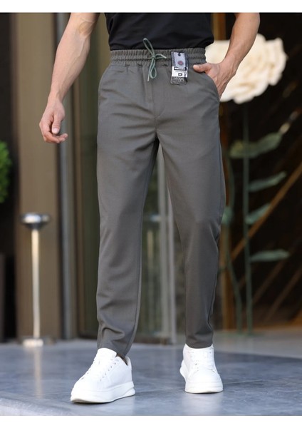 Erkek Örme Kumaş Rahat Geniş Kalıp Casual Jogger Pantolon