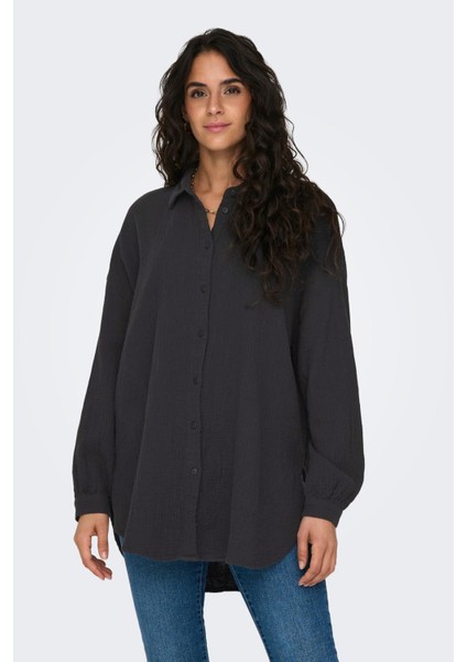 15267998 Onlthyra Oversızed Shırt Noos Wvn Ss Kadın Gömlek