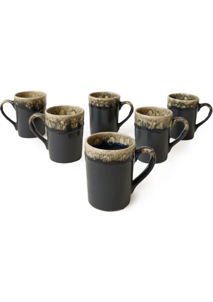Shizen Gri Zen Kupa 8 cm 6 Adet 613