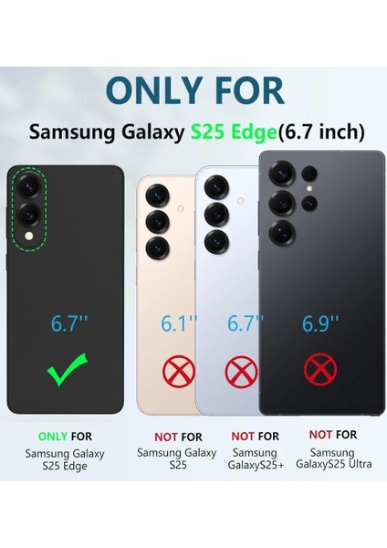 Samsung Galaxy S25 Edge Kılıf Lansman Kamera Korumalı Içi Kadife Yumuşak Renkli Silikon Mat Hisli Süet Liquid