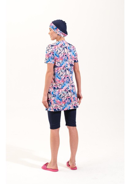 2260_KADIN 4'lü Takım Yarı Kapalı Boneli Büstiyerli Deniz/havuz Tesettür Mayosu fırsatları