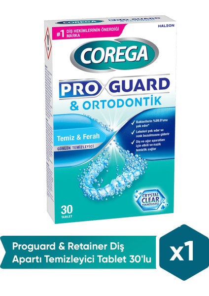 Pro Guard Retainer Günlük Temizleyici 30 Tablet