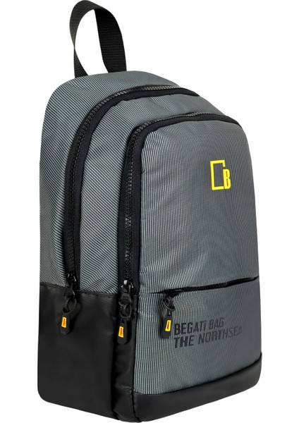Ultra Lüks Kamp Bisiklet Yürüyüş Mini Unisex Gri Sırt Çantası, Suya Dayanıklı Kumaş