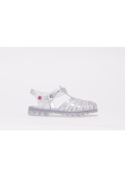 Sunmif Argent Paillete - Simli Kadın Sandalet
