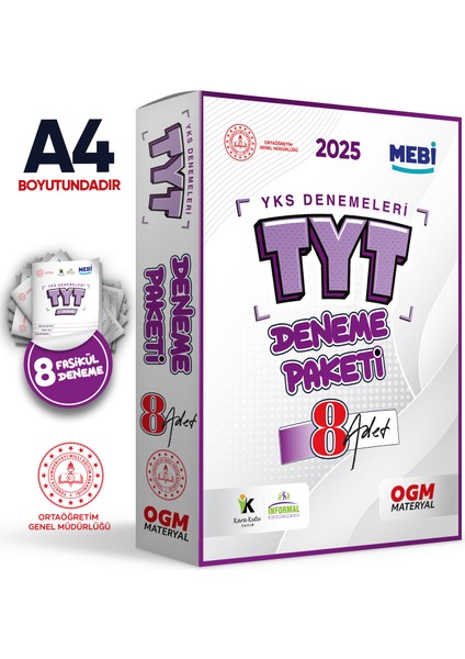 2025 Ösym Yks-Tyt Mebi Ogm Deneme Paketi Güncel 8li Fasikül Set (Online Seri Deneme Paketi)