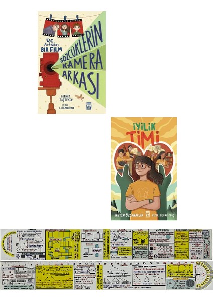 Sözcüklerin Kamera Arkası + Iyilik Timi 2 Kitap Set + Mat. Öğreten Cetvel