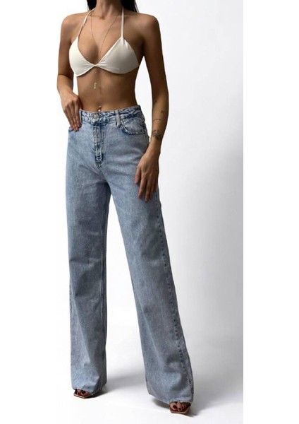 7937 Wıde Leg Kadın Jean Pantolon
