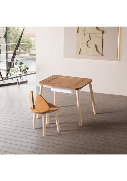 Montessori Mickey Sandalye ve Hazneli Aktivite Masası
