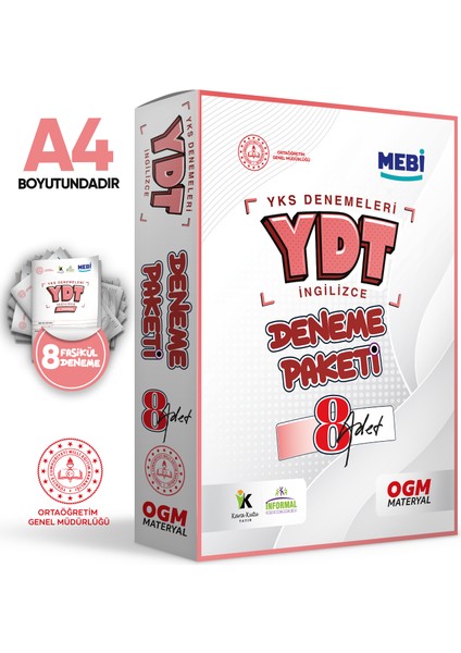 2025 Ösym Yks-Ydt Ingilizce Mebi Ogm Deneme Paketi Güncel 8li Fasikül (Online Seri Deneme Paketi)