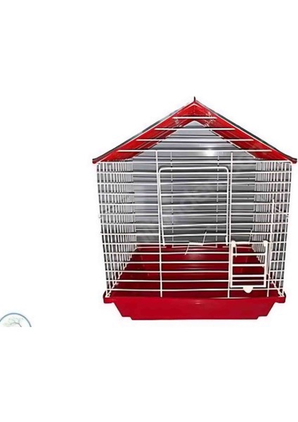 Tek Yemlik Muhabbet Kuşu Kafesi <yemlik suluk tünek salıncak tül dahil>