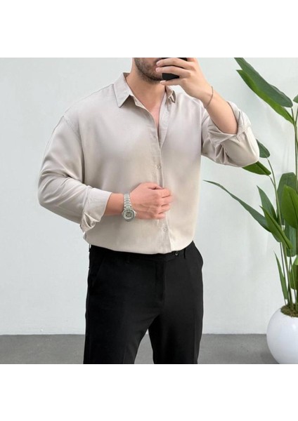 Erkek Lyocell Vücut Isısını Ayarlayabilen Terlemeyi Azaltan Antibakteriyel Yeni Sezon Gömlek