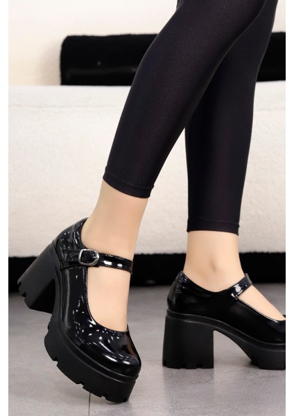 Msn 903 Yüksek Topuklu Toka Detaylı Loafer fırsatları