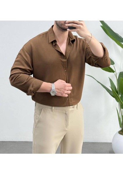 Erkek Lyocell Vücut Isısını Ayarlayabilen Terlemeyi Azaltan Antibakteriyel Yeni Sezon Gömlek