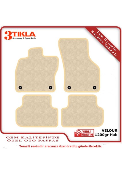 Honda Civic Sedan 01-05 Lüks Halı Paspas Seti Bej fiyatları