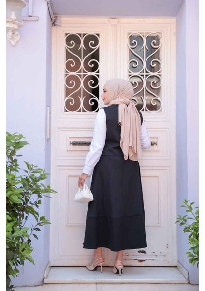 Siyah Tesettür Etekli Ikili Takım 75471S indirimleri