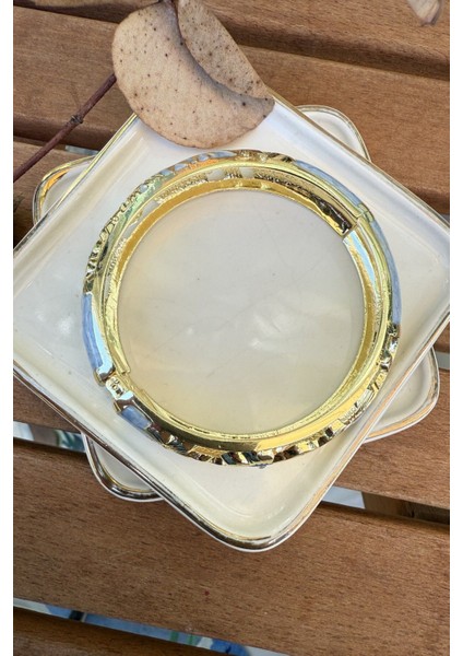 Mineli 14K Altın Kaplama Mavi Çiçekli Bilezik 6cm fiyatları
