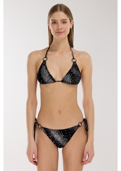 5624 Siyah Kadife Bikini Takımı
